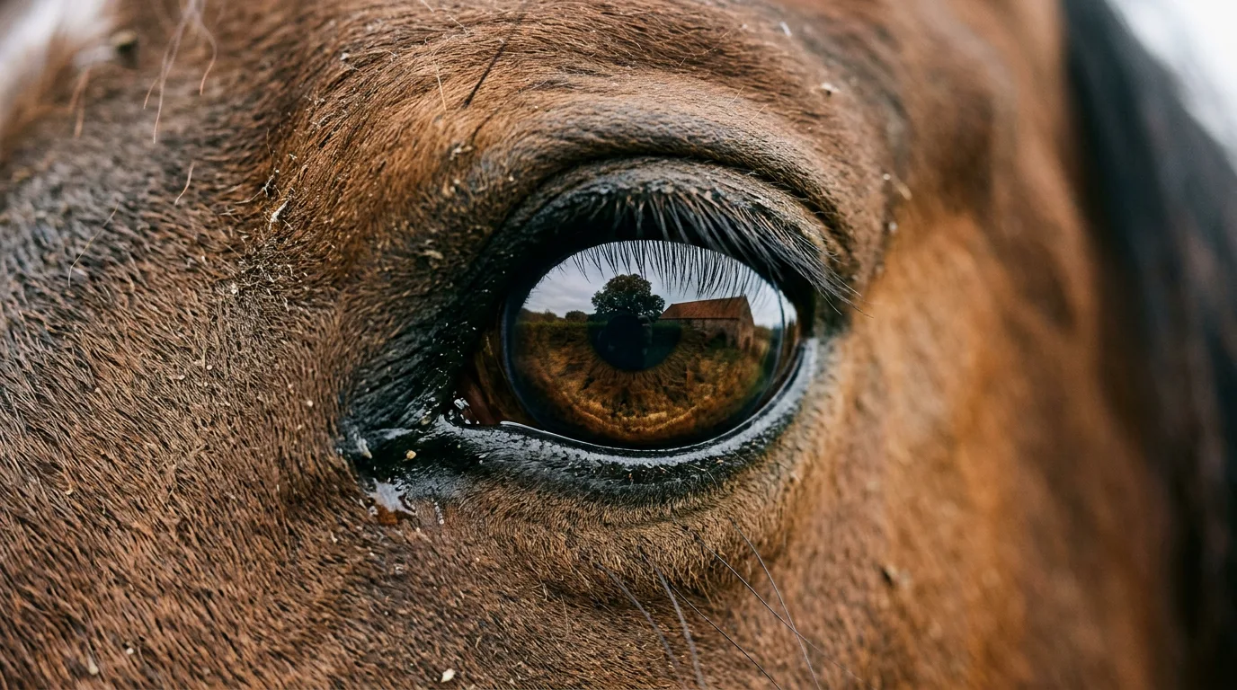 Un regard de cheval, Centre équestre de Planfoy, Planfoy