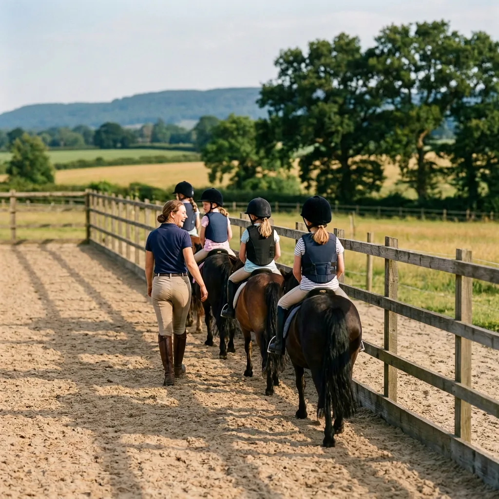 Cours de poney à Planfoy, Loire